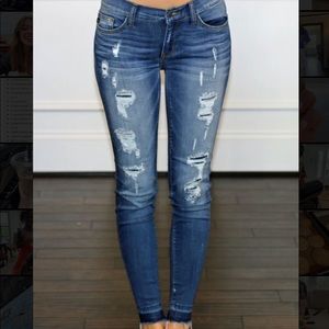 Judy Blue ripped jeans with patches